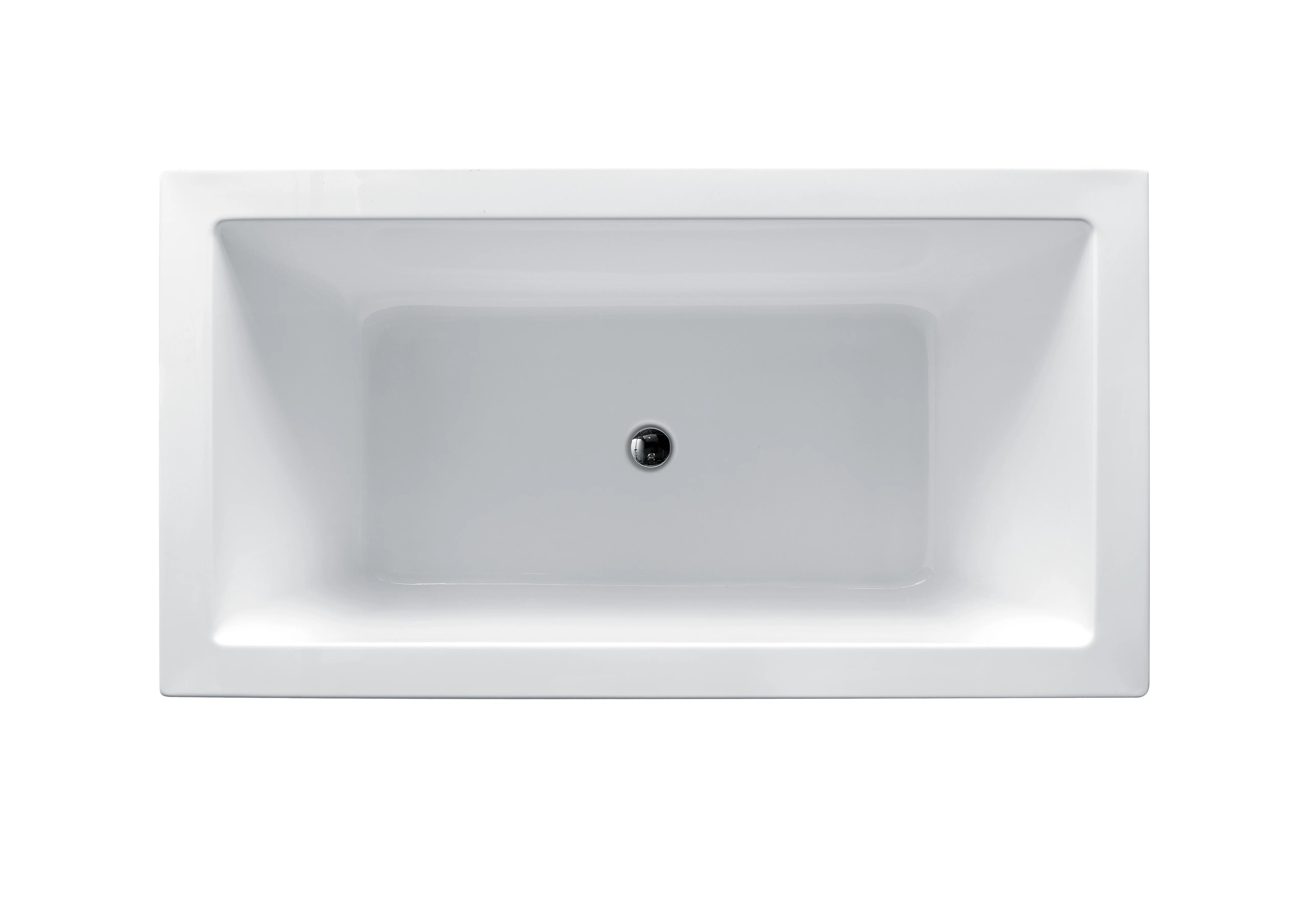 Broadway Ataud Gloss White Acrylic Free Standing Rectangle Bath –  (1520mm & 1700mm Available)