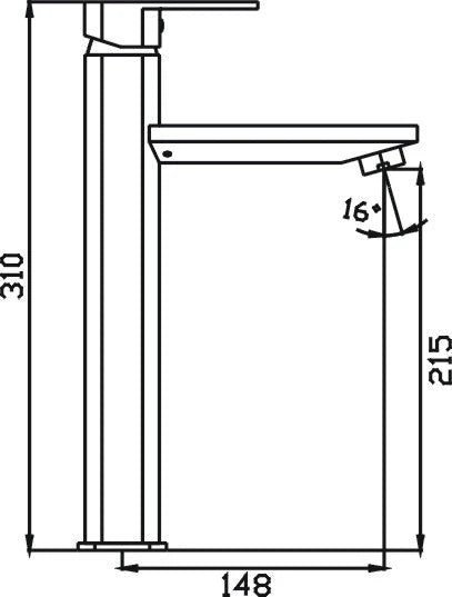 Hellycar ELEGANT High Basin Mixer | Chrome, Matt Black