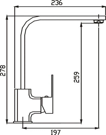 Hellycar Elegant Rectangle Swivel Sink Mixer | Chrome, Black