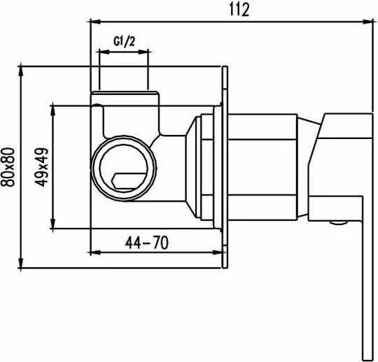 Hellycar ELEGANT Wall / Shower Mixer | Chrome, Matt Black