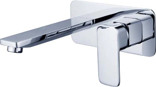 Hellycar ELEGANT Wall Mixer with Outlet / Spout 180mm | Chrome, Matt Black