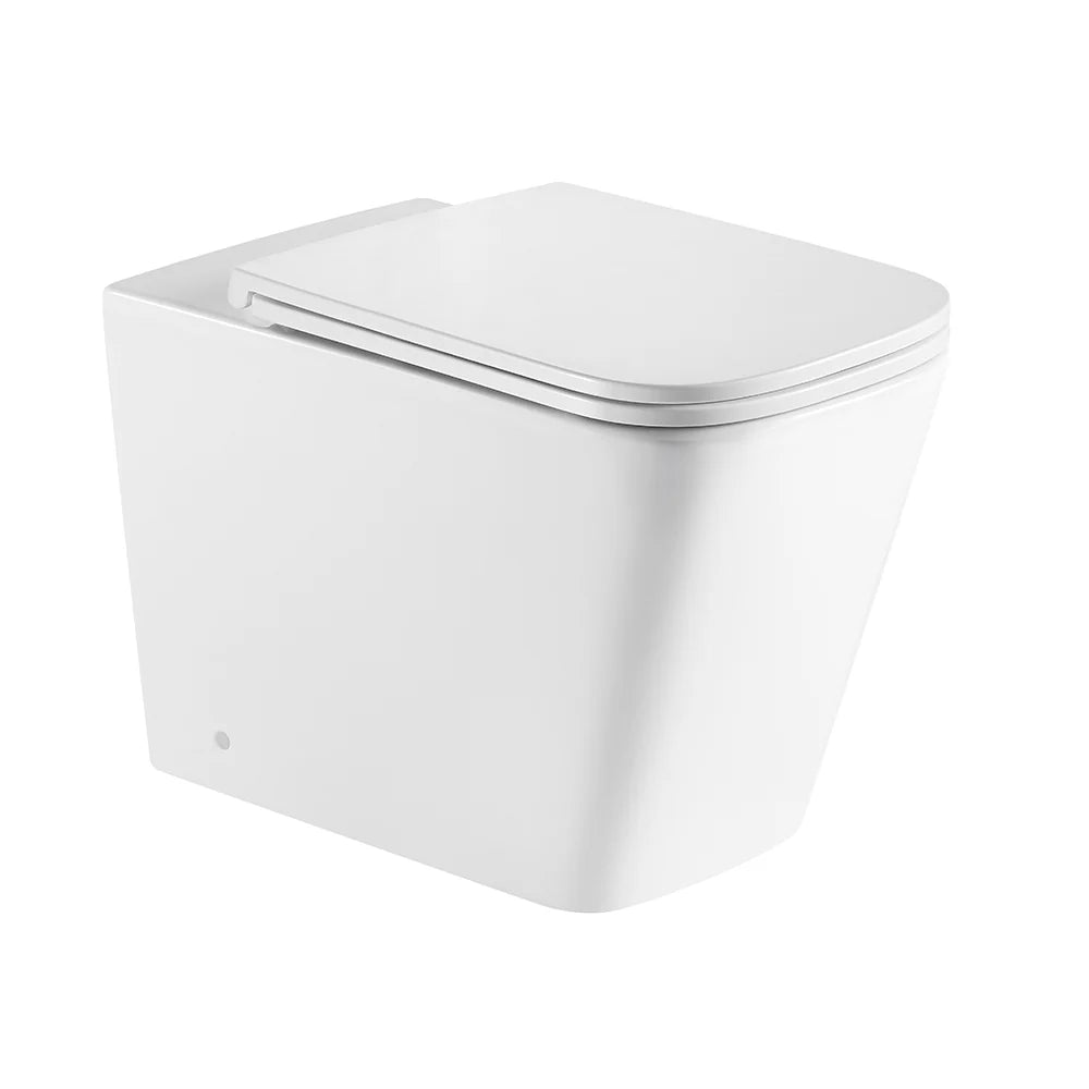 Mercio Enox66 Gloss White Rimless Flush Soft Close Seat Wall Hung Pan