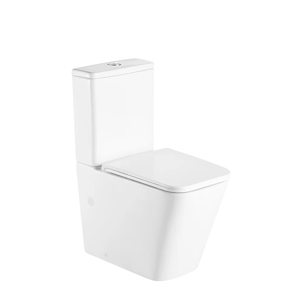 Mercio Enox Rimless Flush Back to Wall Gloss White Toilet Suite