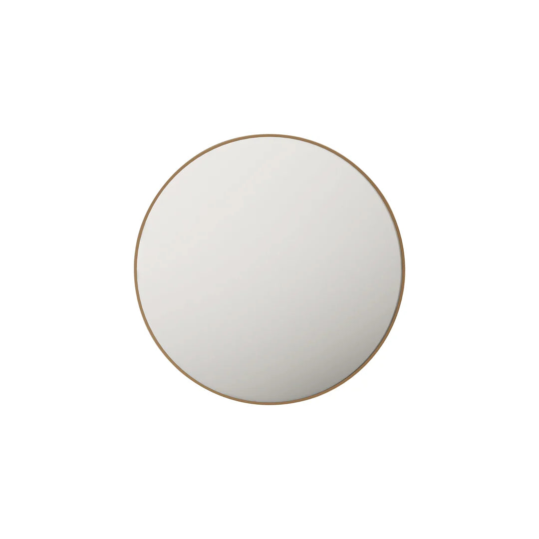 Mercio Aluminum Brushed Gold Framed Round Mirror  | 600mm / 750mm / 900mm