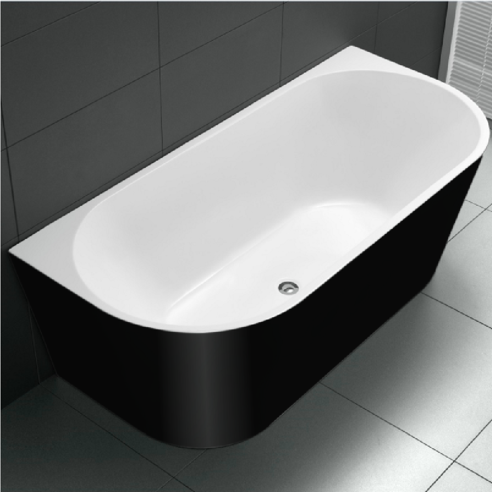 BROADWAY FS36 BACK TO WALL BATH – GLOSS WHITE | GLOSS BLACK 1500mm ,1700mm