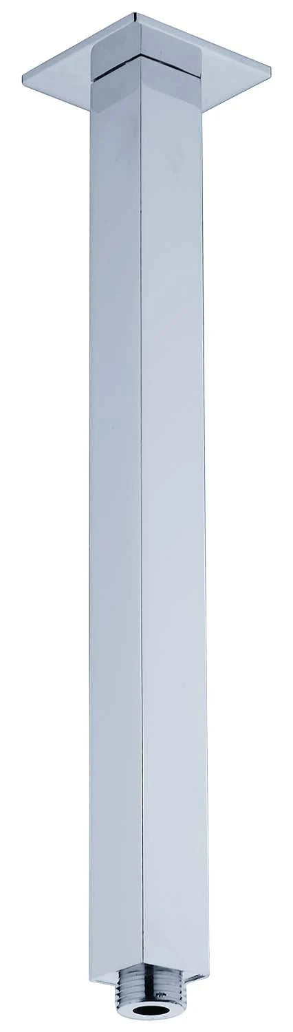 HELLYCAR ERIC Square Ceiling Shower Arm | Matt Black, Chrome | 100mm, 200mm, 300mm, 400mm