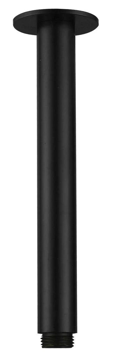 Matte black ceiling-mounted shower arm for modern bathroom by Secasa Home