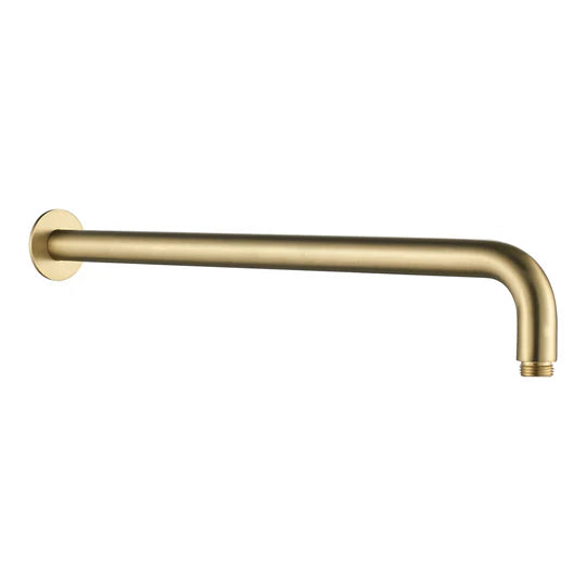 HELLYCAR CHRIS Round Wall Shower Arm 450mm | Chrome, Brushed Nickel, Matte Black, Brushed Gold, Brushed Gun Metal, Rose Gold