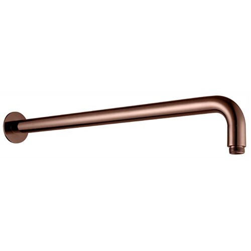 HELLYCAR CHRIS Round Wall Shower Arm 450mm | Chrome, Brushed Nickel, Matte Black, Brushed Gold, Brushed Gun Metal, Rose Gold