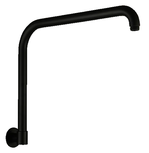 HELLYCAR CHRIS Round L Shape Shower Arm 400mm | Chrome, Brushed Nickel, Matte Black, Rose Gold, Brushed Gun Metal, Brushed Gold