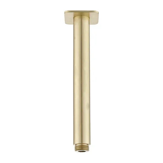 Brushed gold ceiling-mounted shower arm, modern bathroom tapware, Secasa Home