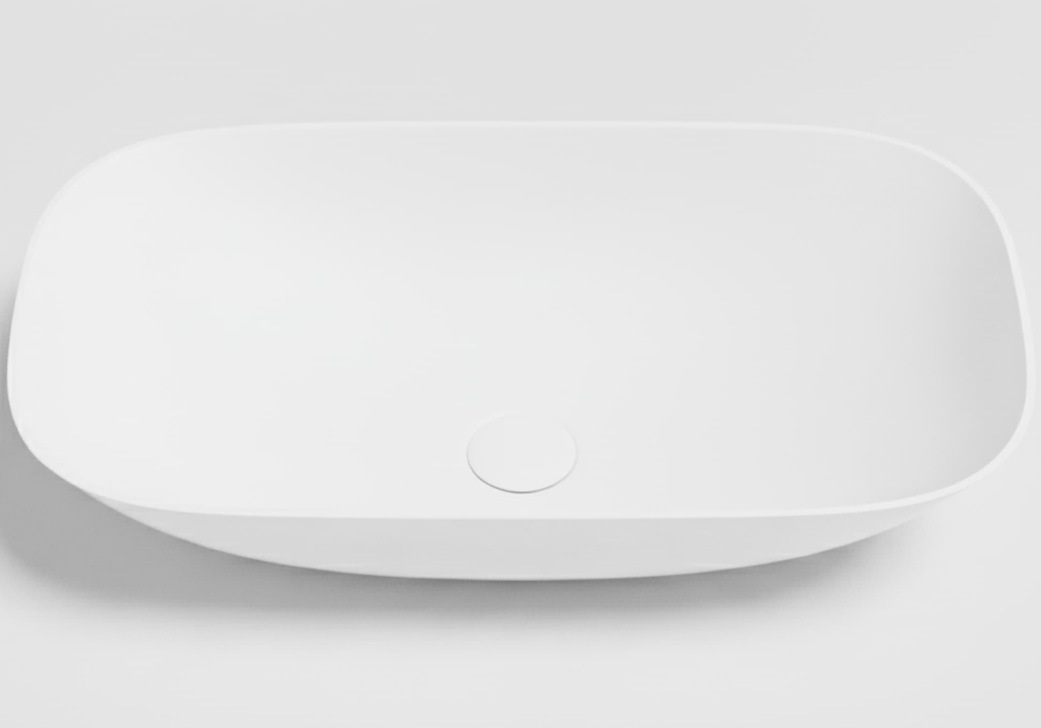 Perry Solid Surface Above Counter Basin in Matt White 630×360×150 mm