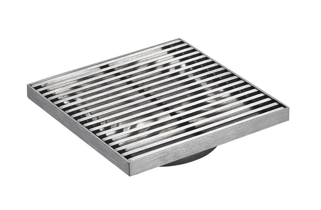 Somer D666 115mm Rose Gold Grills Floor Drain – Square | 80mm Outlet  | Brushed Gold / Black / Gunmetal / Silver / Rose Gold