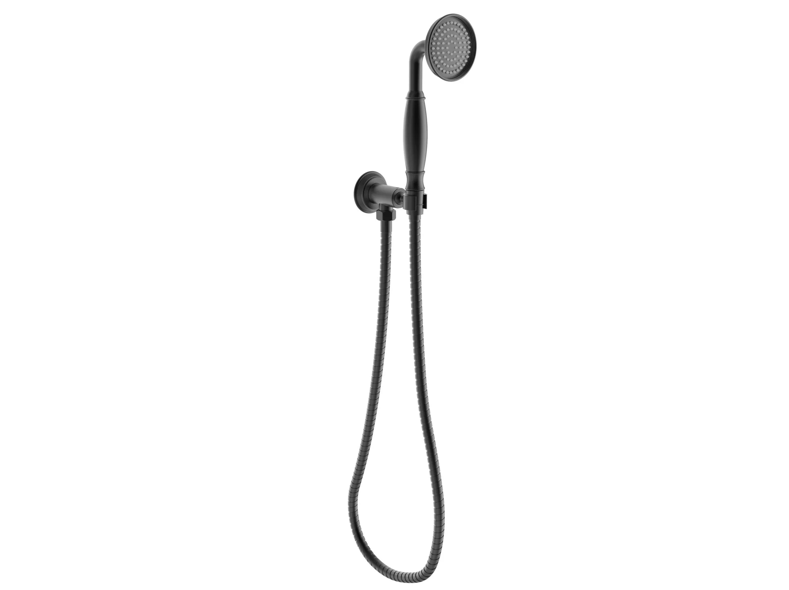 Modern black hand shower with flexible hose, Secasa Home bathroom renovation product