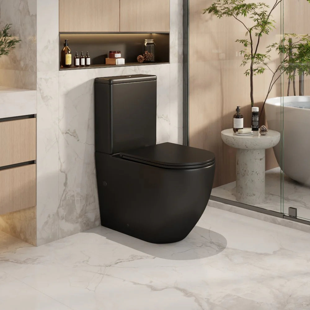 Mercio Norton Quiet Flush Back to Wall Toilet Suite – Gloss White | Matt White | Matt Black
