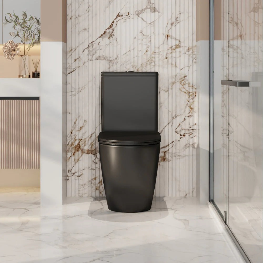 Mercio Norton Quiet Flush Back to Wall Toilet Suite – Gloss White | Matt White | Matt Black