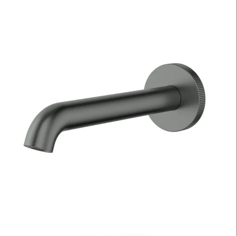 Modern brushed gunmetal wall-mounted tapware spout, Secasa Home bathroom accessory