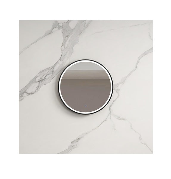 INFINITY HAMILTON Round LED Mirror – 600mm / 800mm (Matt Black / Brushed Gold / Frameless)