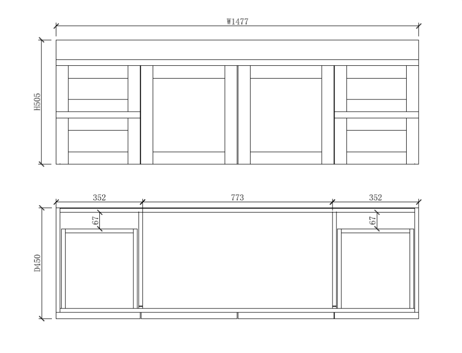 ABS Hawaii Plywood Wall Hung Bathroom Vanity – Matt White Shaker Hampton Style | 600–1500mm