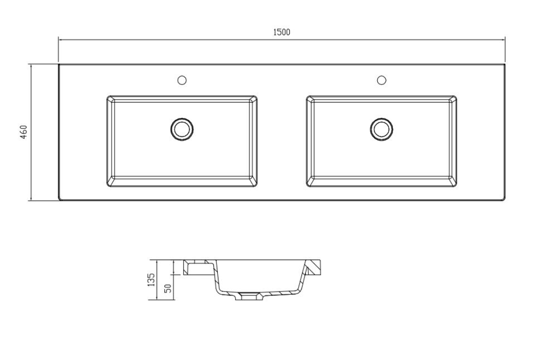 ABS MIAMI Freestanding Vanity with Legs – Matt White Shaker | 600–1500mm