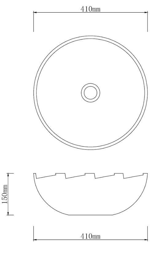 Infinity Yellow Porcelain Round Above Counter Art Basin 410*410*150mm