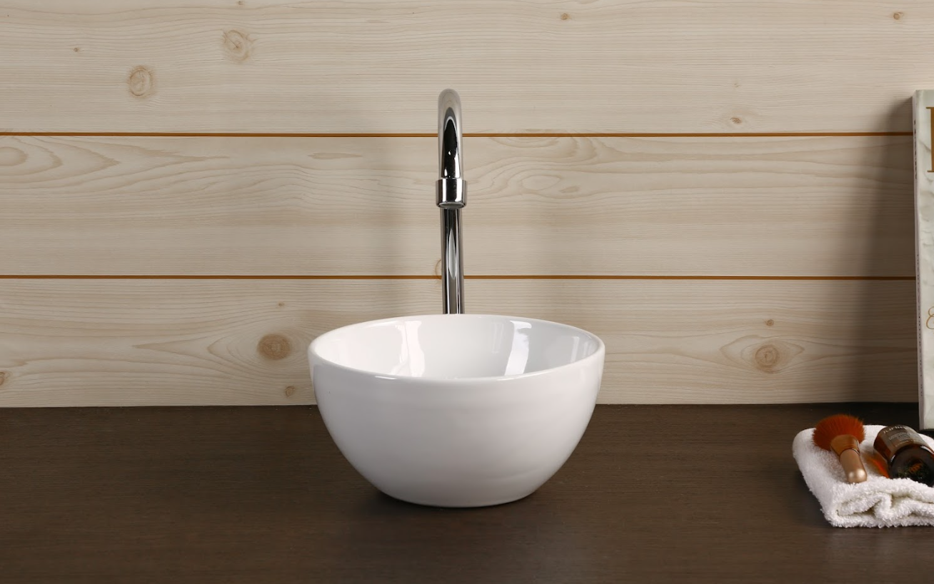 Infinity Round Gloss White Ceramic Above Counter Basin 215*215*110mm
