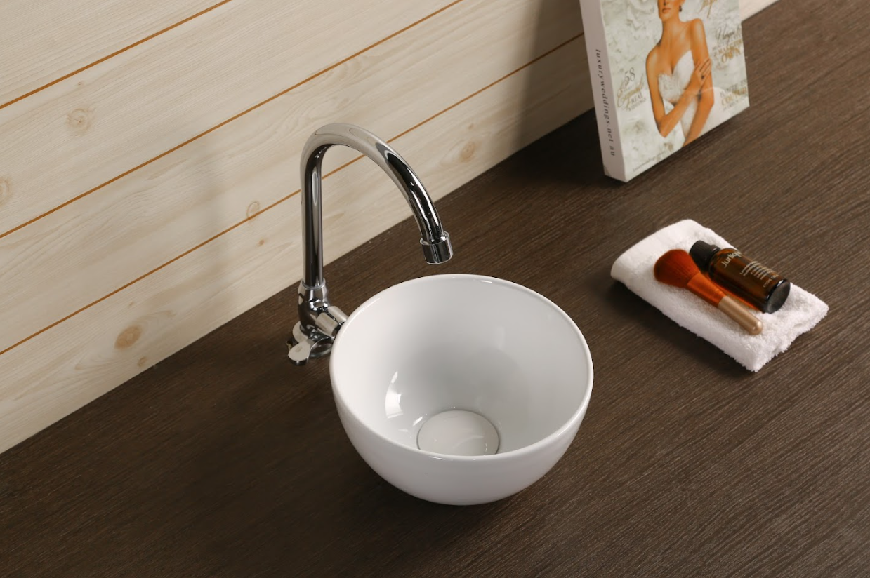 Infinity Round Gloss White Ceramic Above Counter Basin 215*215*110mm