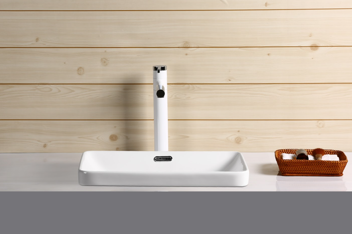 Infinity Rectangle Gloss White Ceramic Drop In Basin 450*330*150mm