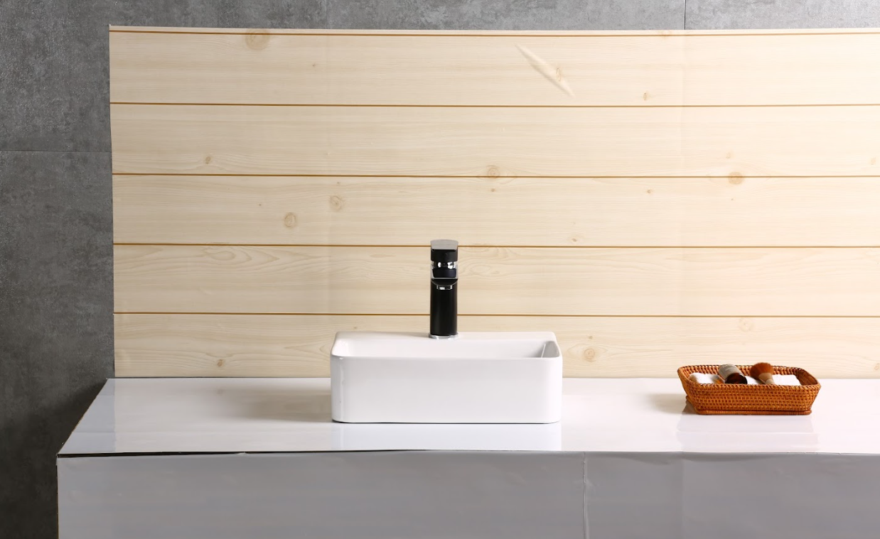 Infinity Rectangle Gloss White Ceramic Above Counter Basin 365*255*110mm