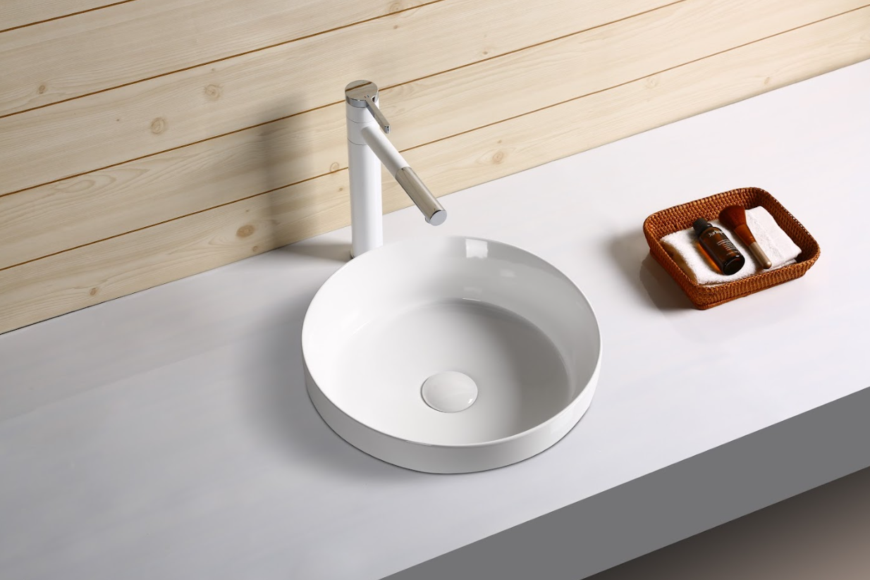 Infinity Round Gloss | Matt White Ceramic Insert | Drop In Basin 360*360*115mm
