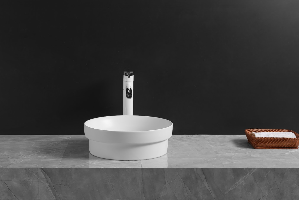 Infinity Round Gloss | Matt White Ceramic Insert | Drop In Basin 360*360*115mm