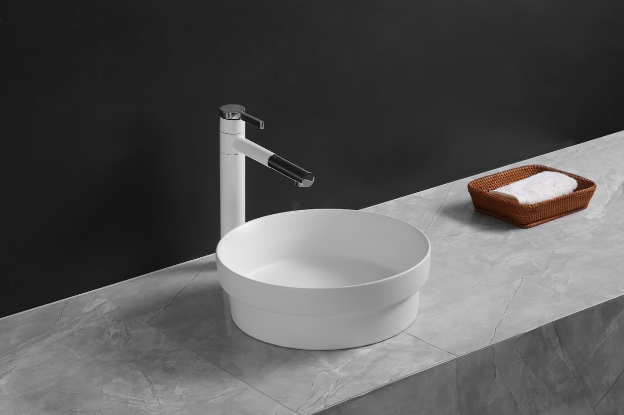 Infinity Round Gloss | Matt White Ceramic Insert | Drop In Basin 360*360*115mm