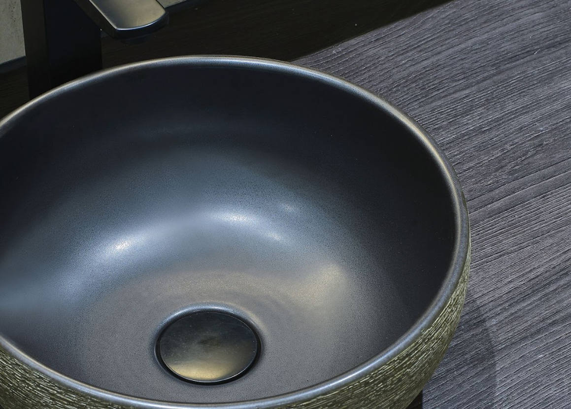 Infinity Dark Green Porcelain Round Above Counter Art Basin 340*340*140mm