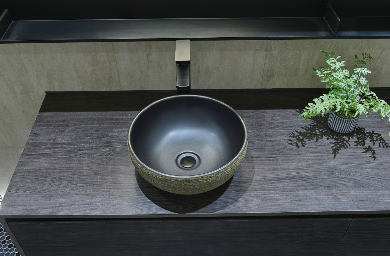 Infinity Dark Green Porcelain Round Above Counter Art Basin 340*340*140mm