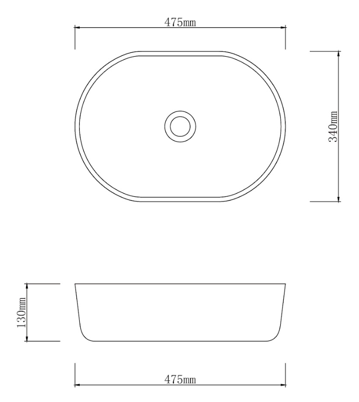 Infinity Dark Green Porcelain Oval Above Counter Art Basin 475*340*130mm