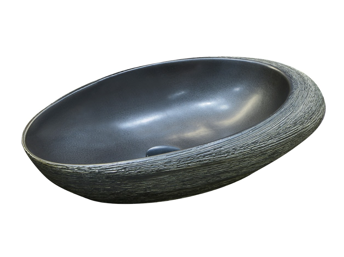 Infinity Dark Green Porcelain Oval Above Counter Art Basin 580*370*120mm