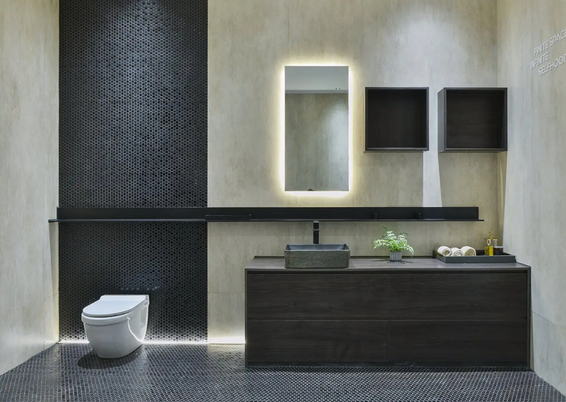 Infinity Dark Green Porcelain Rectangle Above Counter Art Basin 470*365*130mm