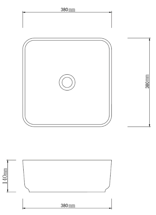 Infinity Pumpkin and Green Exterior Porcelain Square Above Counter Art Basin 380*380*140mm