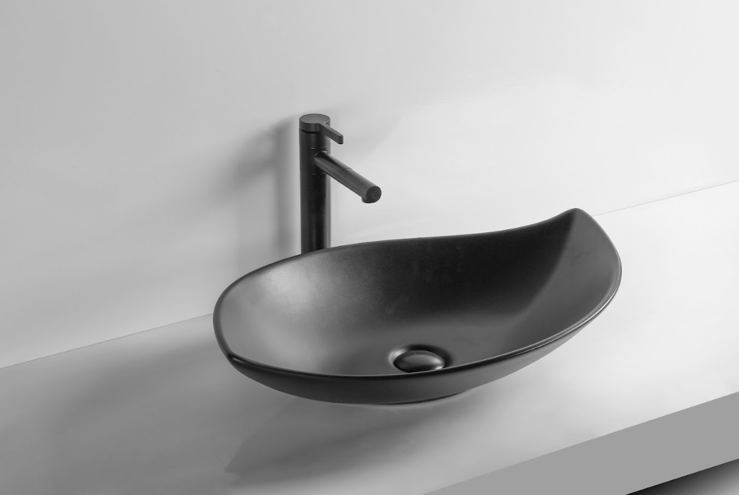 Infinity Gloss White/Matt White/Matt Black Ceramic Above Counter Basin 660*390*150mm