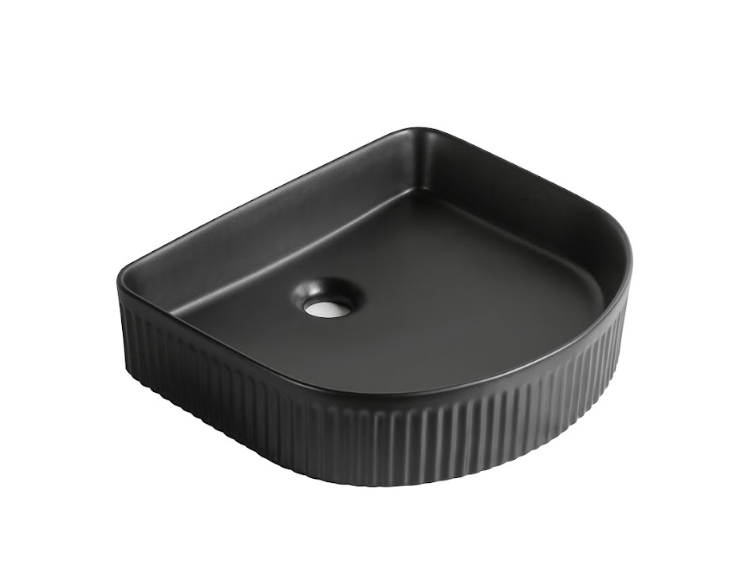 Infinity Gloss White/Matt White/Matt Black Ceramic Above Counter Basin 415*365*100mm