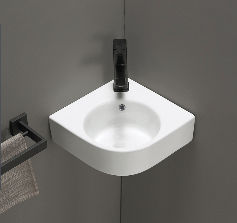 Infinity Gloss White Wall Hung Ceramic Above Counter Basin 440*385*155mm
