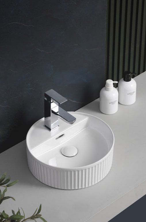 Infinity Round Gloss White Ceramic Above Counter Basin 280*280*120mm