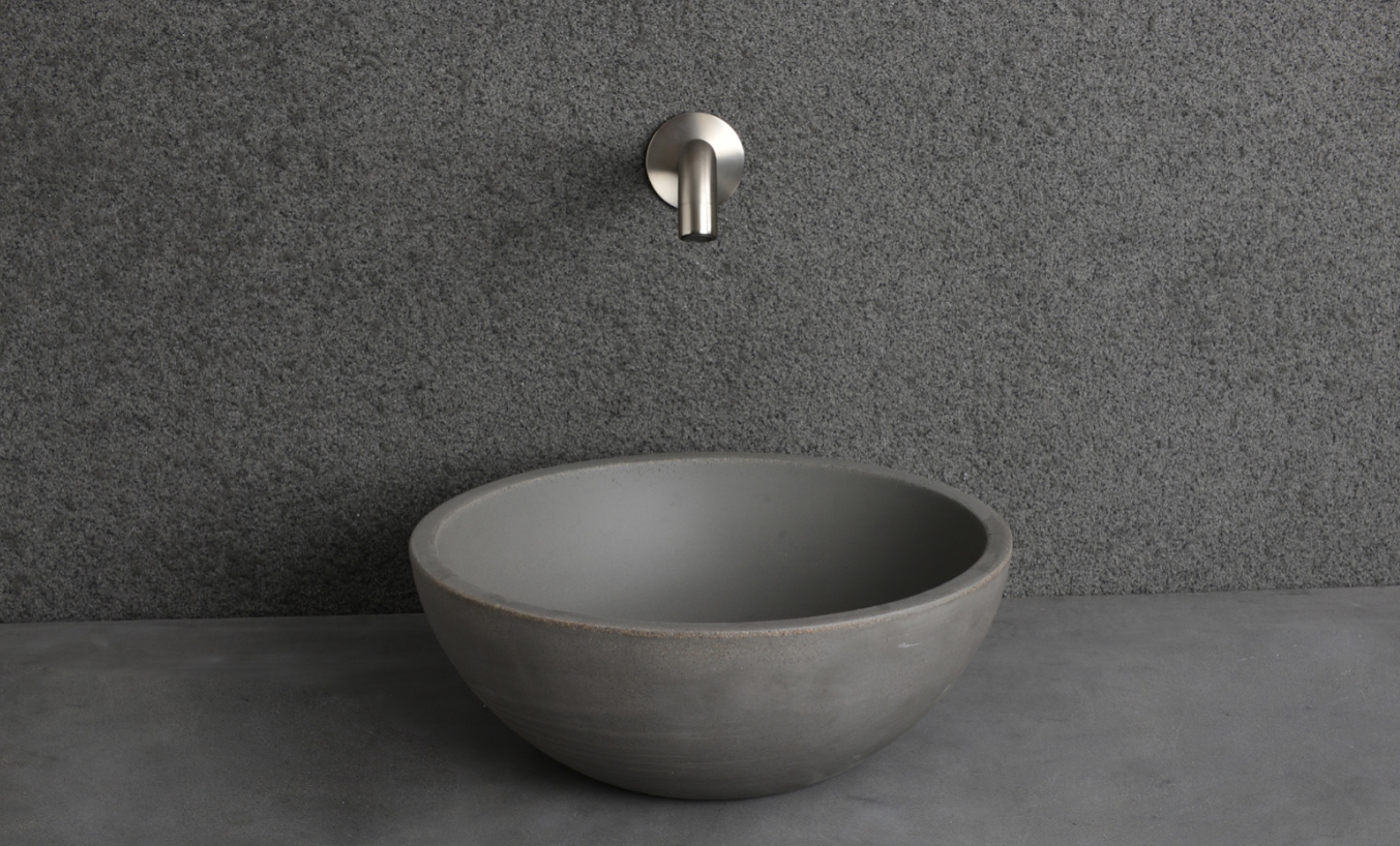 Infinity Matte Grey Concrete Round Above Counter Basin 360*360*145mm