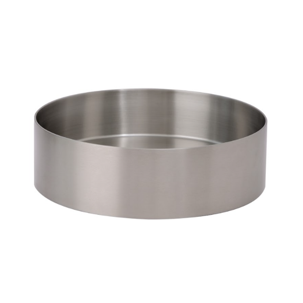 Infinity Brushed Nickel Handmade Stainless Steel Round Above Counter Basin  380*380*110mm