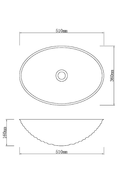 Infinity Natural Marble Stone Oval Above Counter Creamy Art Basin 510*360*160mm