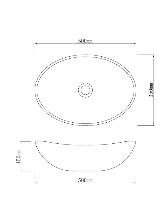 Infinity Nature Marble Sandy Stone Oval Above Counter Art Basin 500*350*150mm