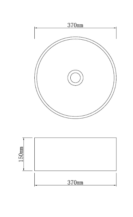 Infinity Marble Nature Stone Round Above Counter Art Basin 370*370*150mm
