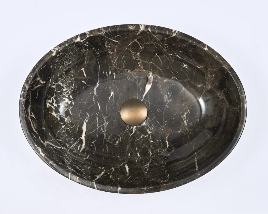 Infinity Marble Nature Stone Oval Above Counter Art Basin 510*380*150mm