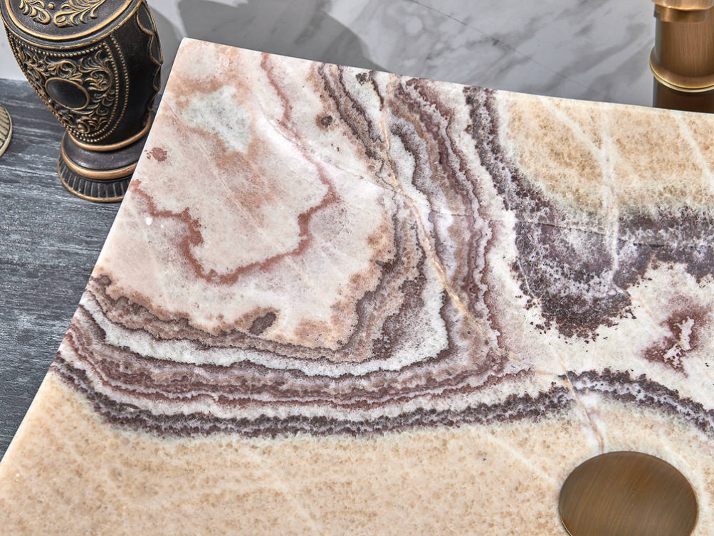 Infinity Purple Onyx Stone Special Shape Above Counter Art Basin 550*380*140mm