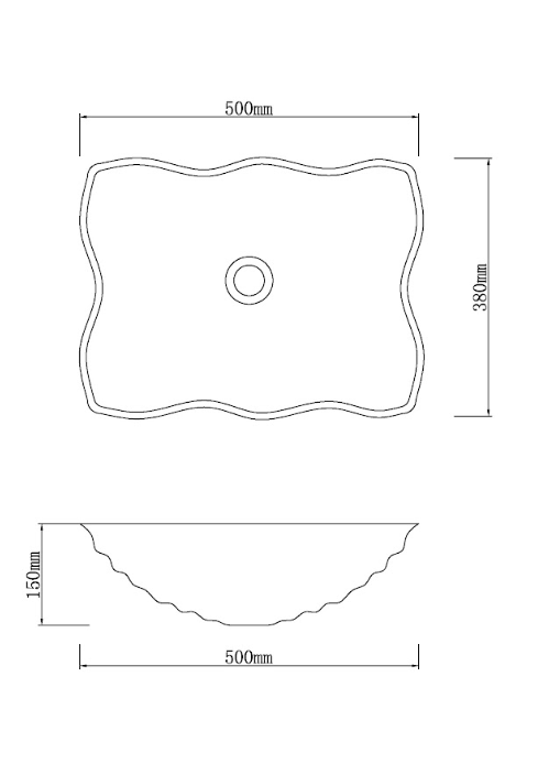 Infinity Marble Nature Stone Special Shape Above Counter Art Basin 500*380*150mm